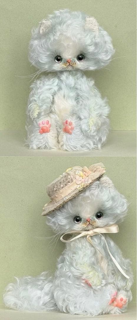 エレガント仔猫 アーティストベア 海外作家様 ハンドメイド ぬいぐるみ