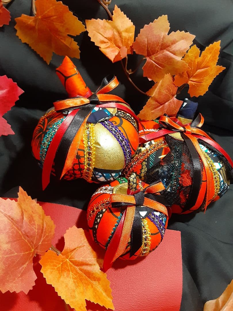 ハロウィン雑貨・ハンドメイドかぼちゃクッション