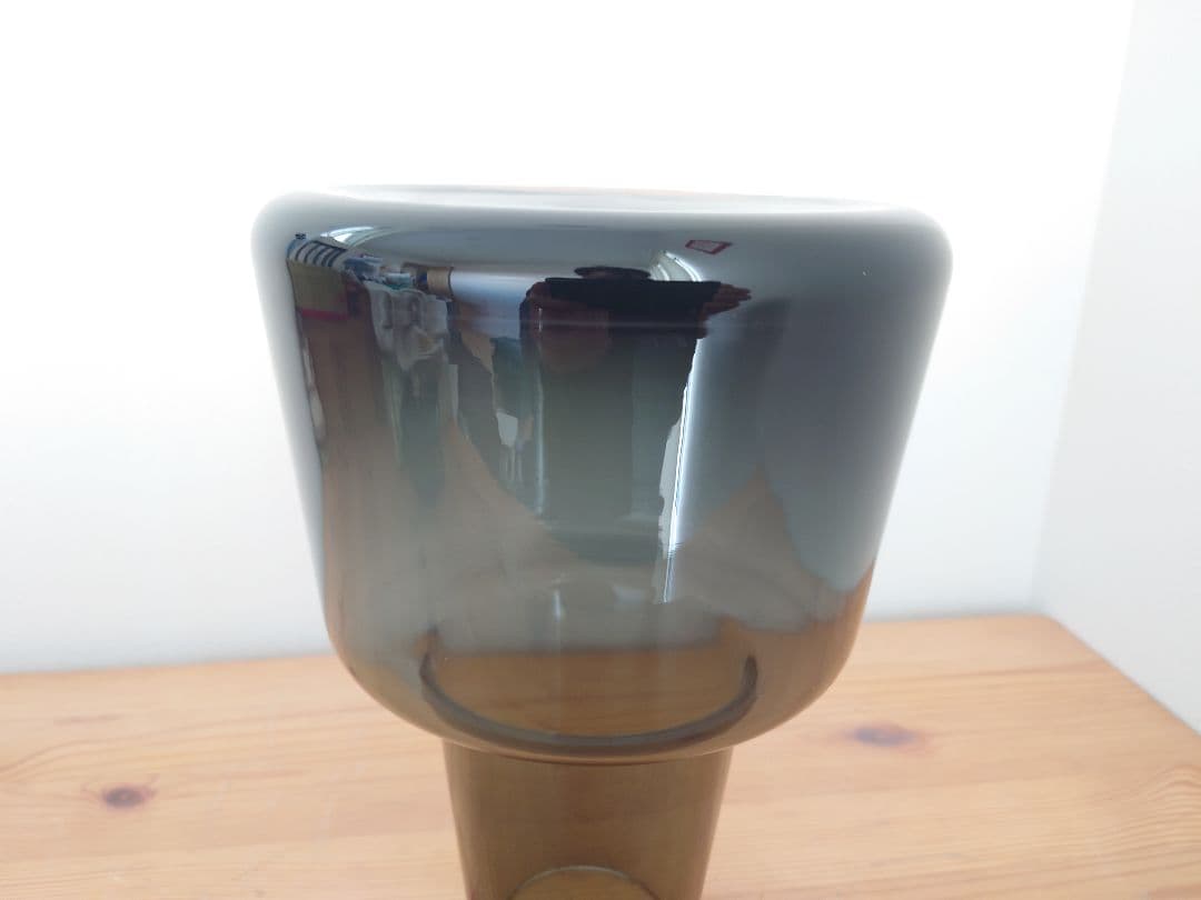 ★ホルムガード フローラベース24cm★検)花瓶 廃盤フラワー スモークグレー