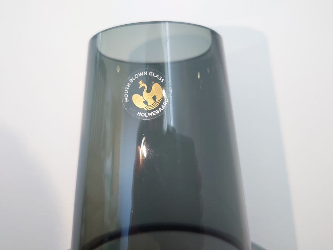 ★ホルムガード フローラベース24cm★検)花瓶 廃盤フラワー スモークグレー