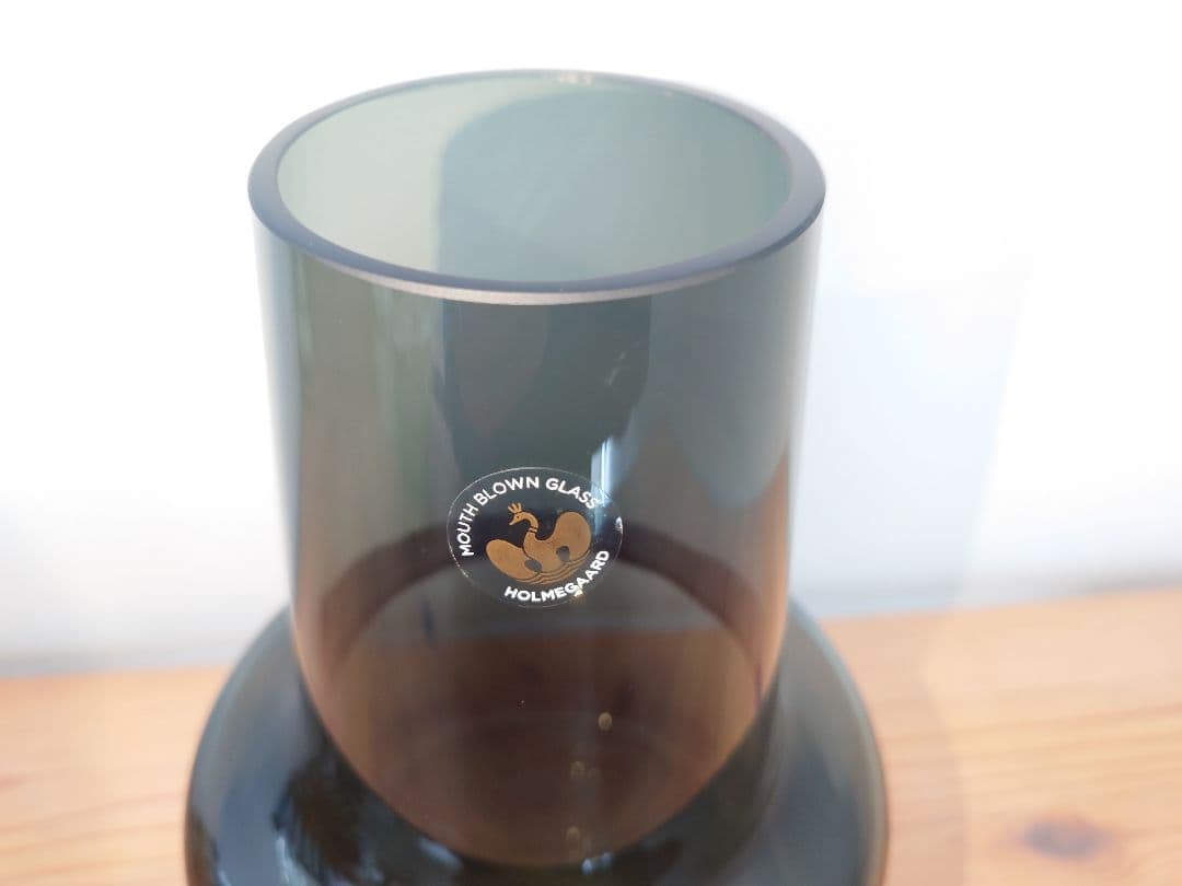 ★ホルムガード フローラベース24cm★検)花瓶 廃盤フラワー スモークグレー