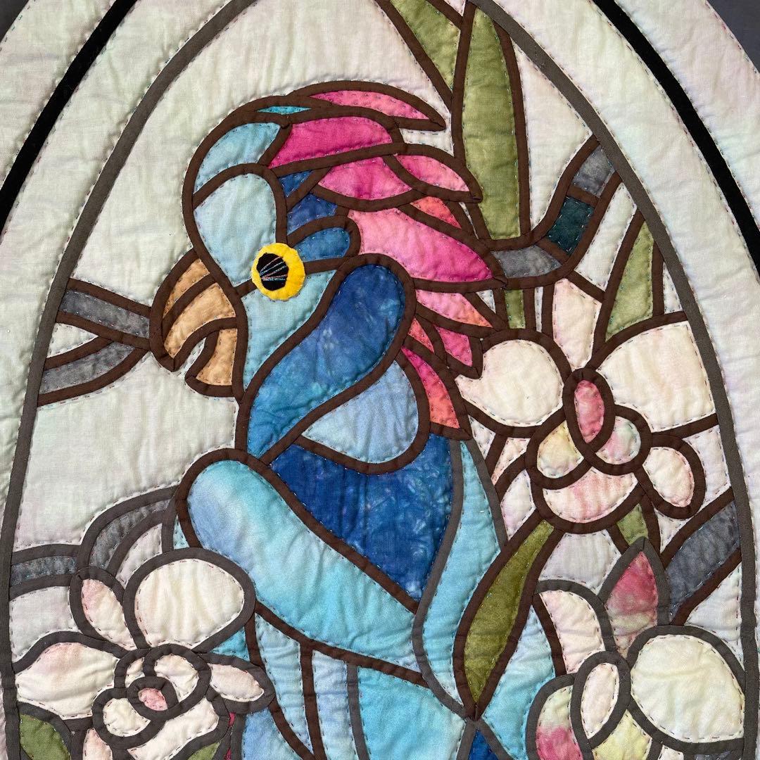 パッチワークタペストリー　オウム