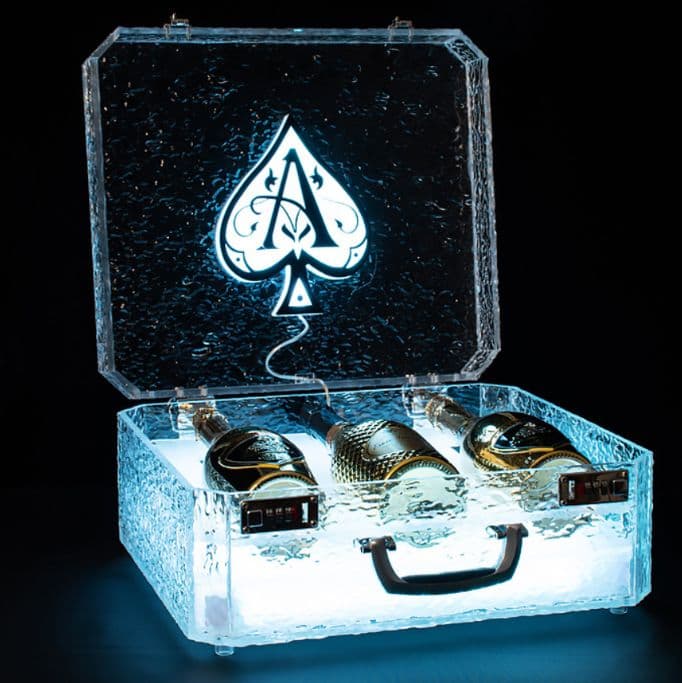 ボトルケース　LED　アタッシュケース ディスプレイ シャンパン