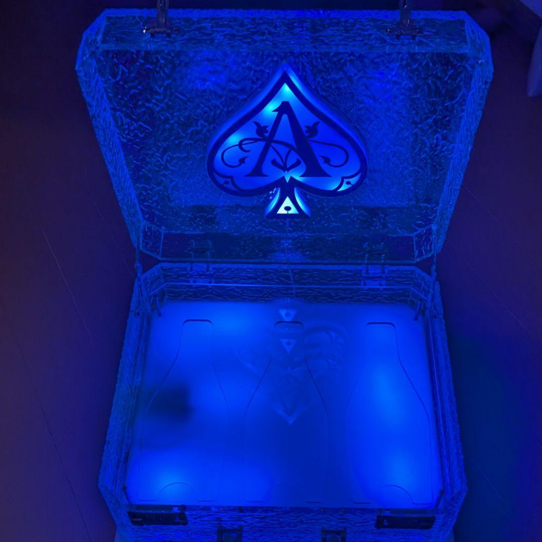 ボトルケース　LED　アタッシュケース ディスプレイ シャンパン