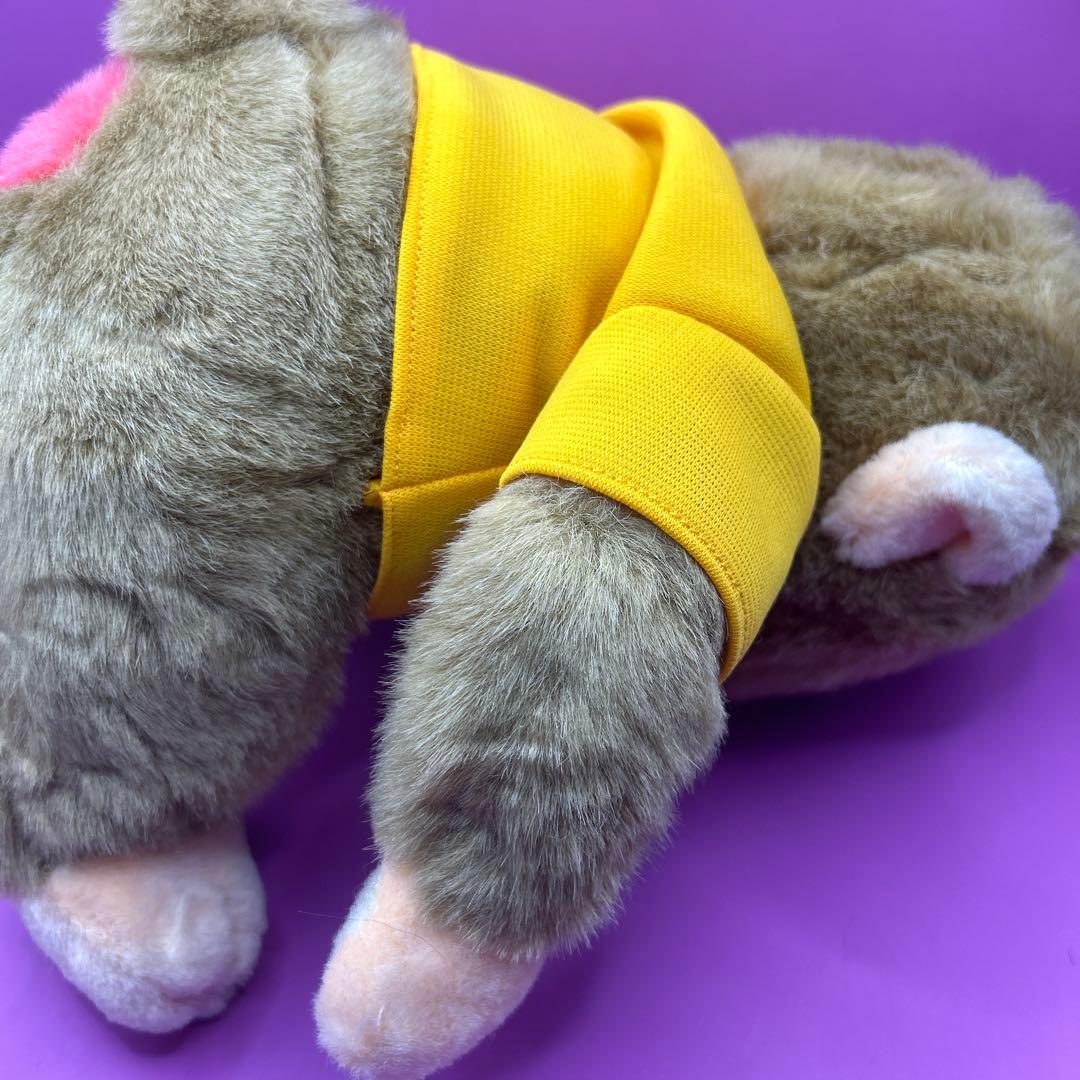 ⭐︎タグ付き！　激レア！　日光猿軍団 黄色服　お座りぬいぐるみ　昭和レトロ　さる