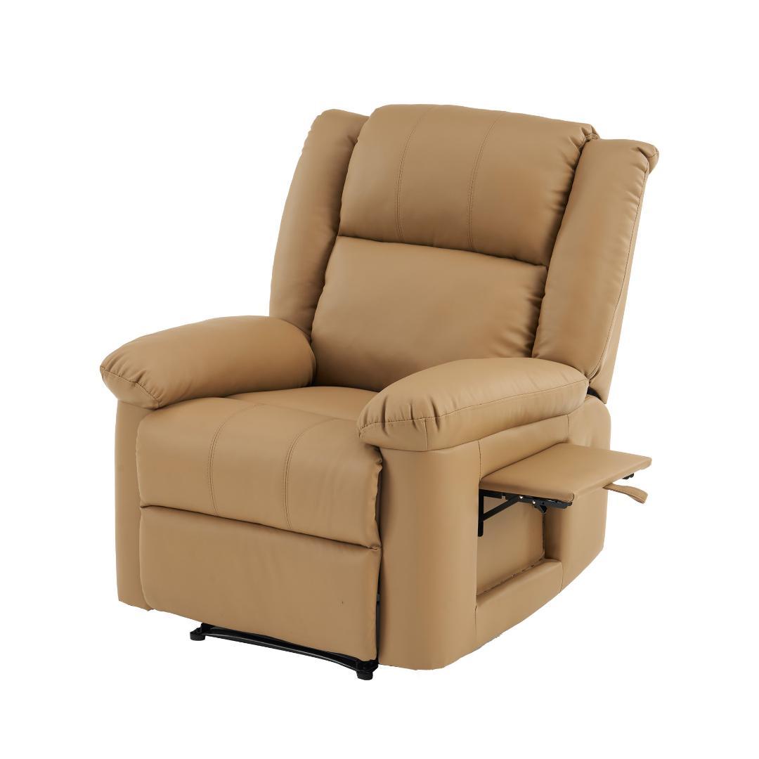 【ライトコーヒー】リクライニングチェア テーブル付き リクライニングソファ