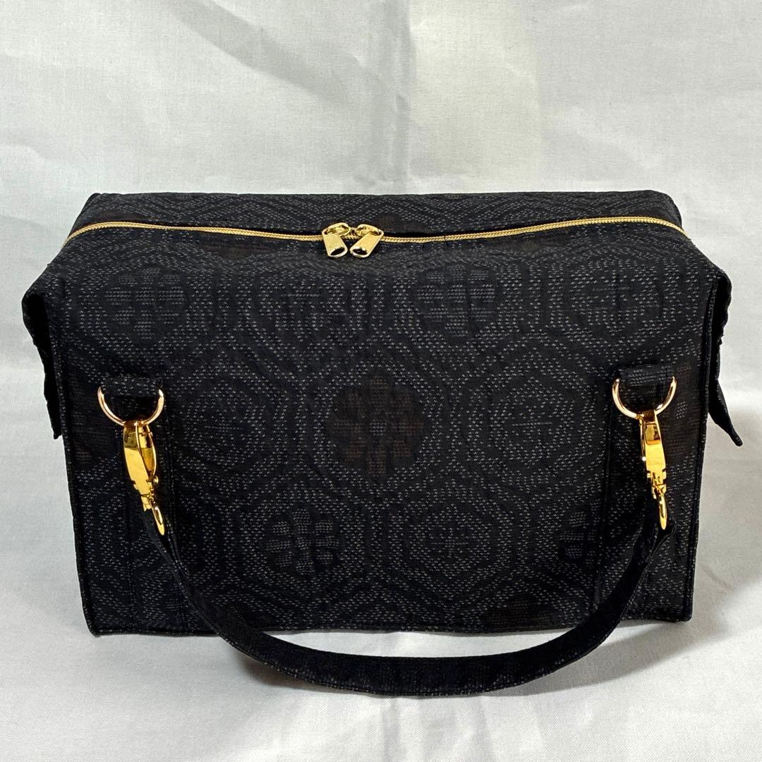 大島紬　正絹　リメイク　ミニボンバック　ショルダーバック