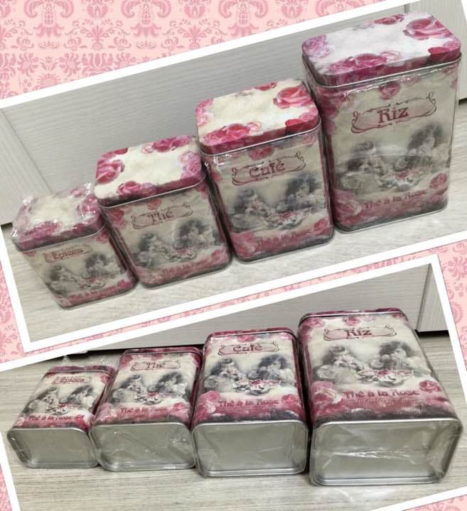 The a la Rose★フランス輸入★ティン缶4個セット