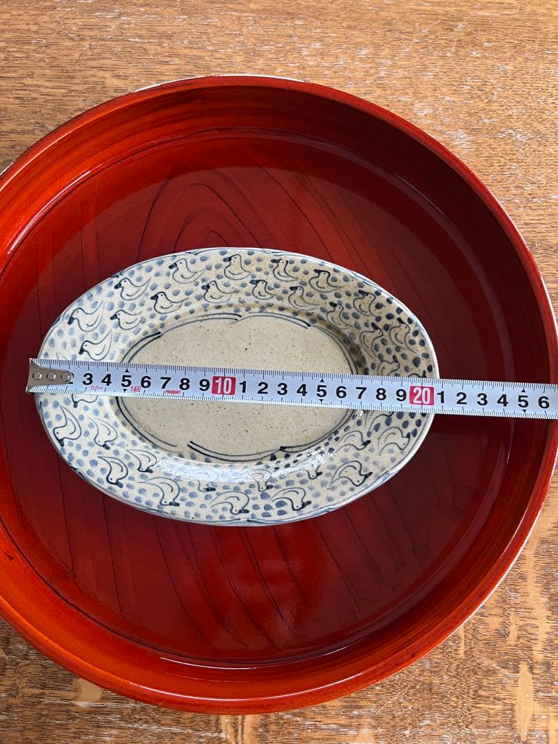 美品　作家　ムーニーともみさん　オーバル皿　益子陶器市