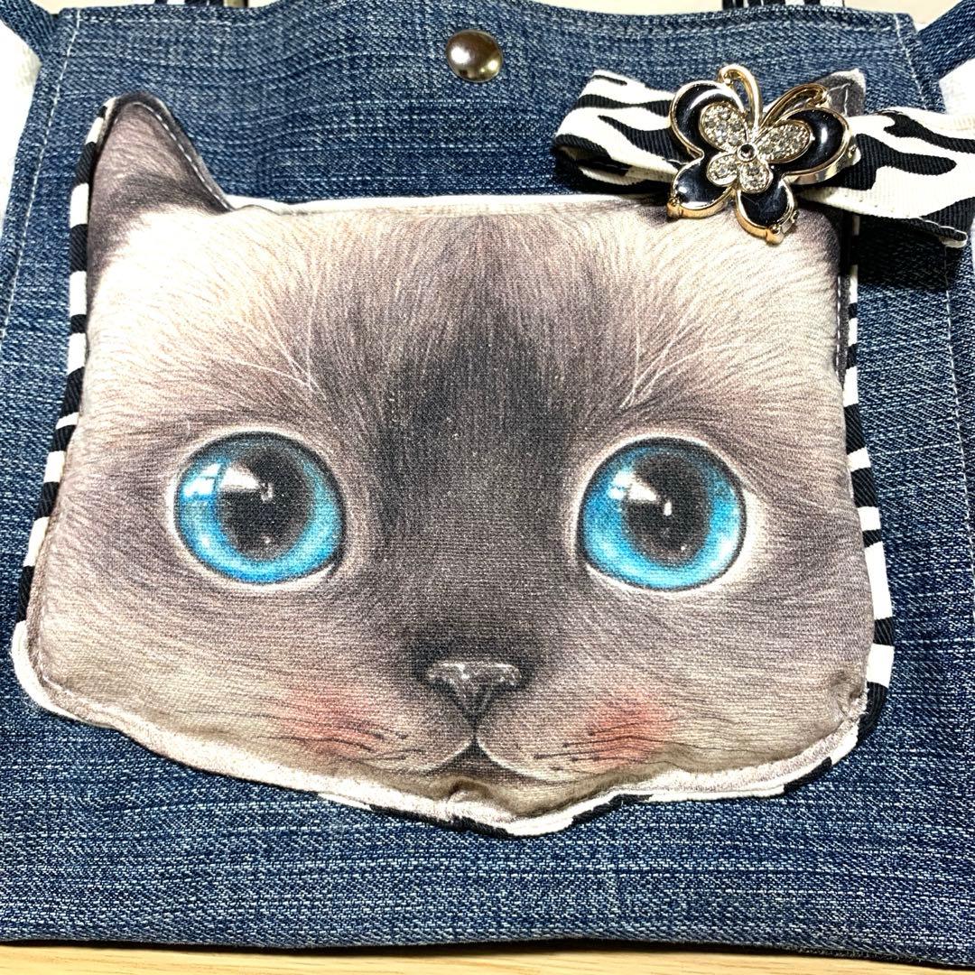 ゆ*ら様 コヤンイサムチョン　ハンドメイド　デニムリメイク　フリルバッグ　トート