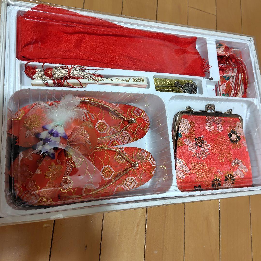 七五三 着物セット 赤 花柄