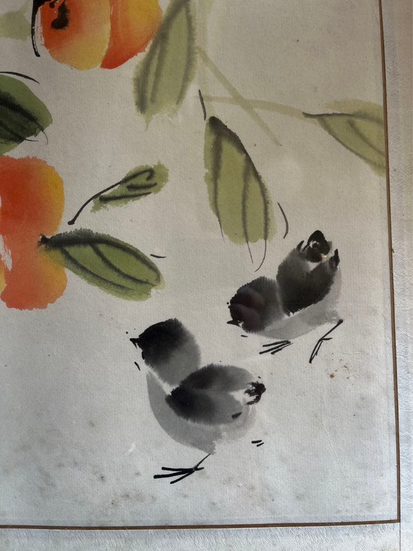 絵　事事如意 肉筆 銘有り