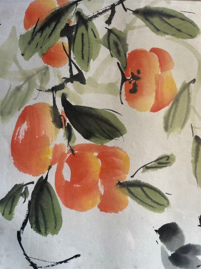 絵　事事如意 肉筆 銘有り