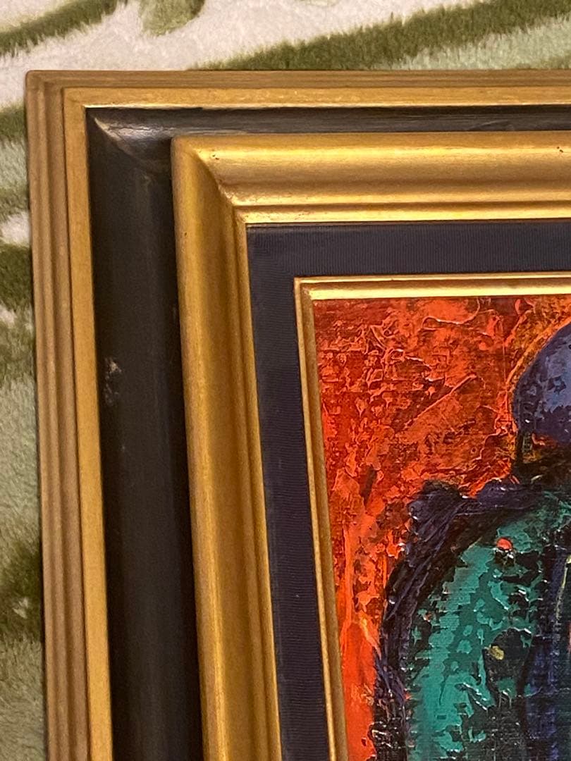 アンリ・ダンティ　油絵　ピエロ　送料込み