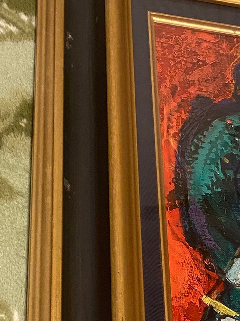 アンリ・ダンティ　油絵　ピエロ　送料込み