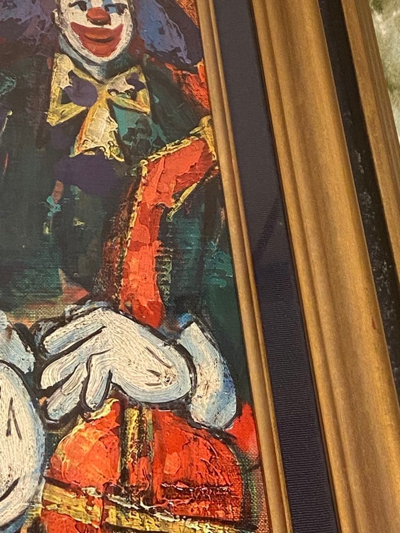 アンリ・ダンティ　油絵　ピエロ　送料込み