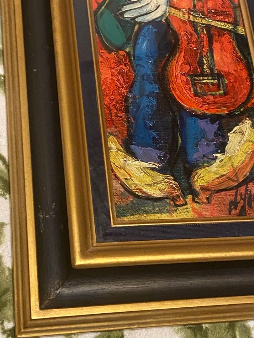 アンリ・ダンティ　油絵　ピエロ　送料込み