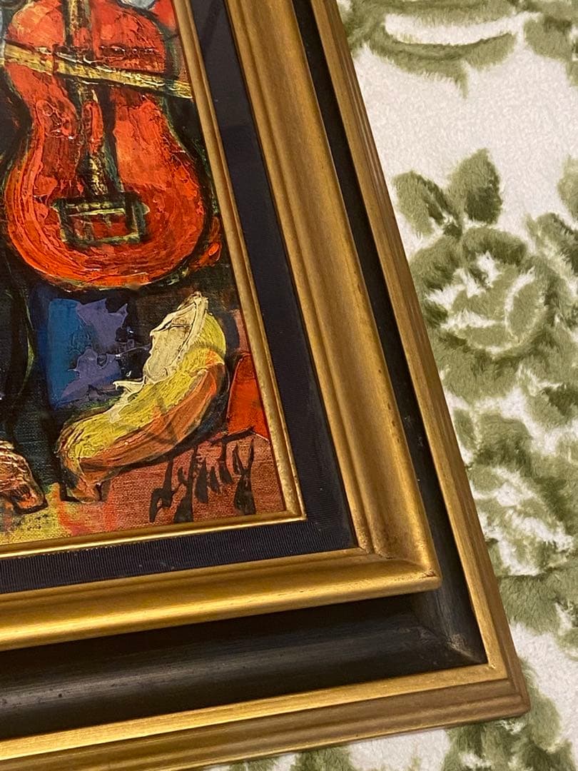 アンリ・ダンティ　油絵　ピエロ　送料込み