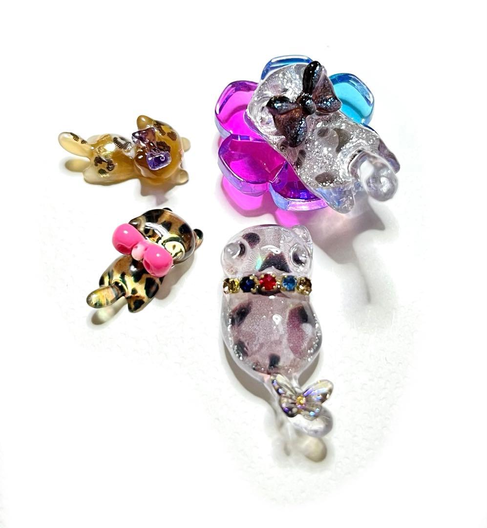 ヒョウ柄×親子猫ちゃん♡4匹A ラッキーセット♡