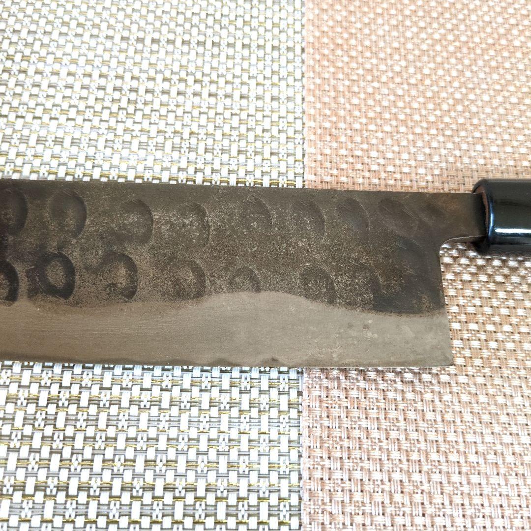 菜切包丁 鋼製 木製ハンドル 箱入り　骨董　銘あり　伊夜日子菊秀