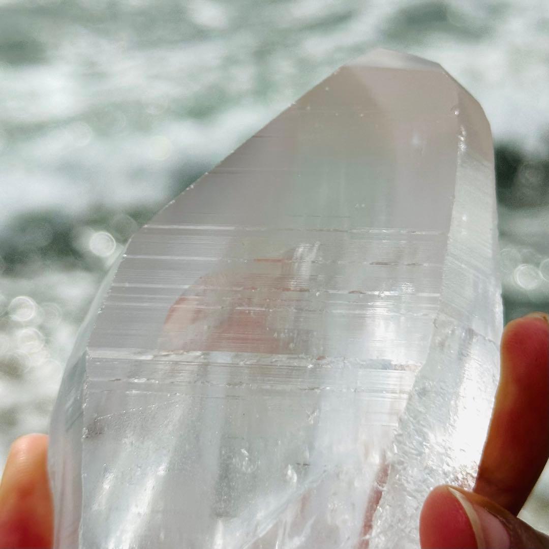 【水晶　ロック クリスタル】　バーコード入り　ビッグポイント　④