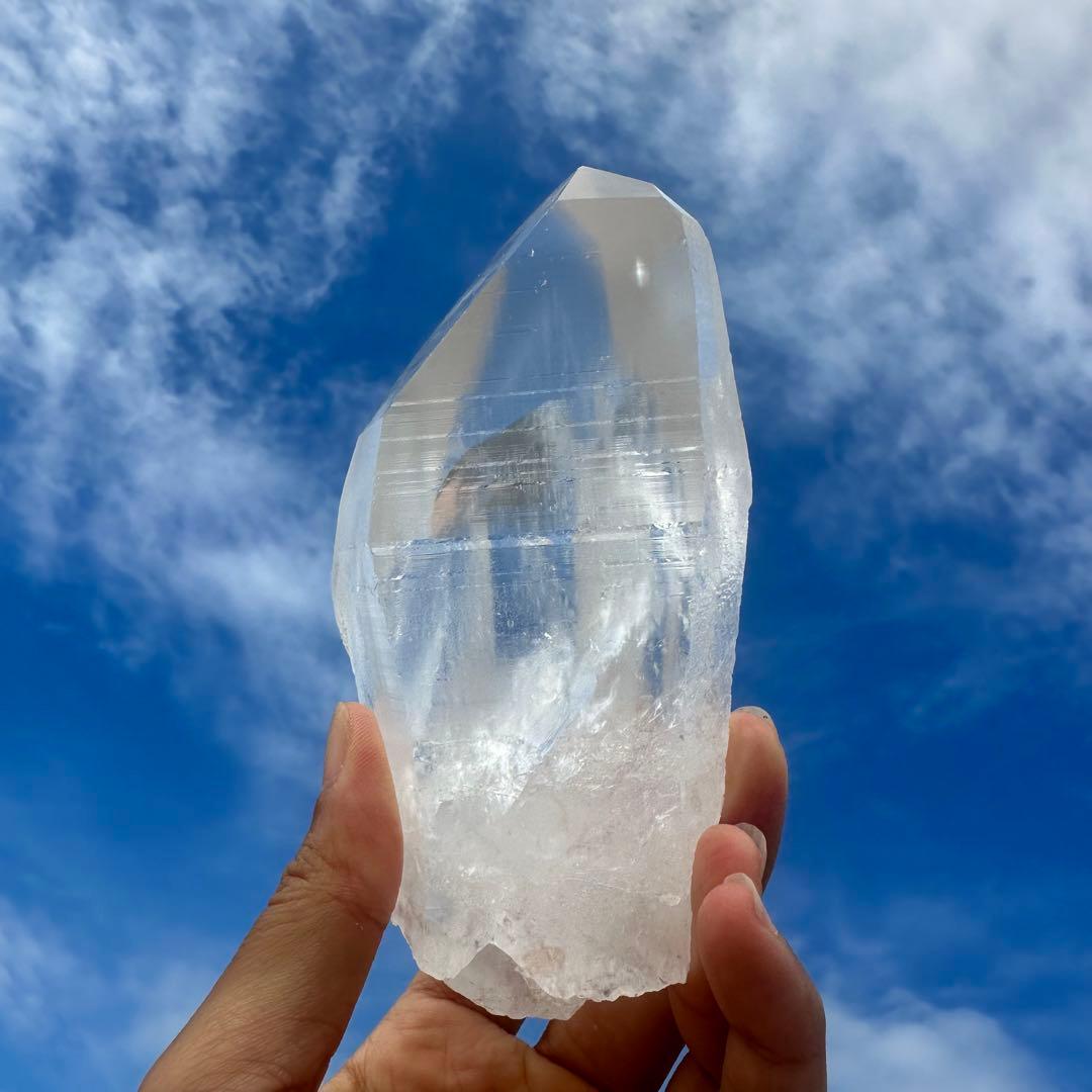 【水晶　ロック クリスタル】　バーコード入り　ビッグポイント　④