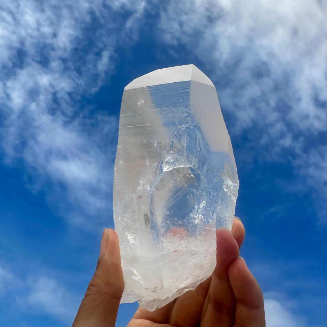 【水晶　ロック クリスタル】　バーコード入り　ビッグポイント　④