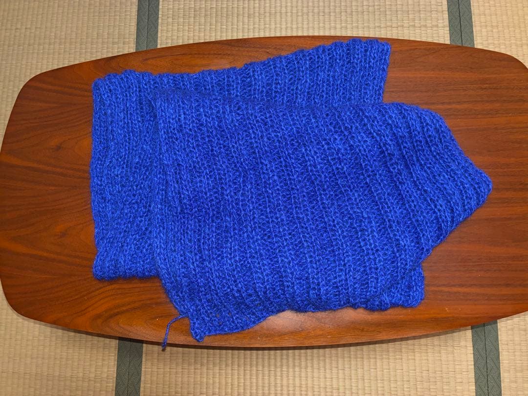 野呂英作　自然の世界　カールモヘア使用　マフラーショール　ハンドメイド