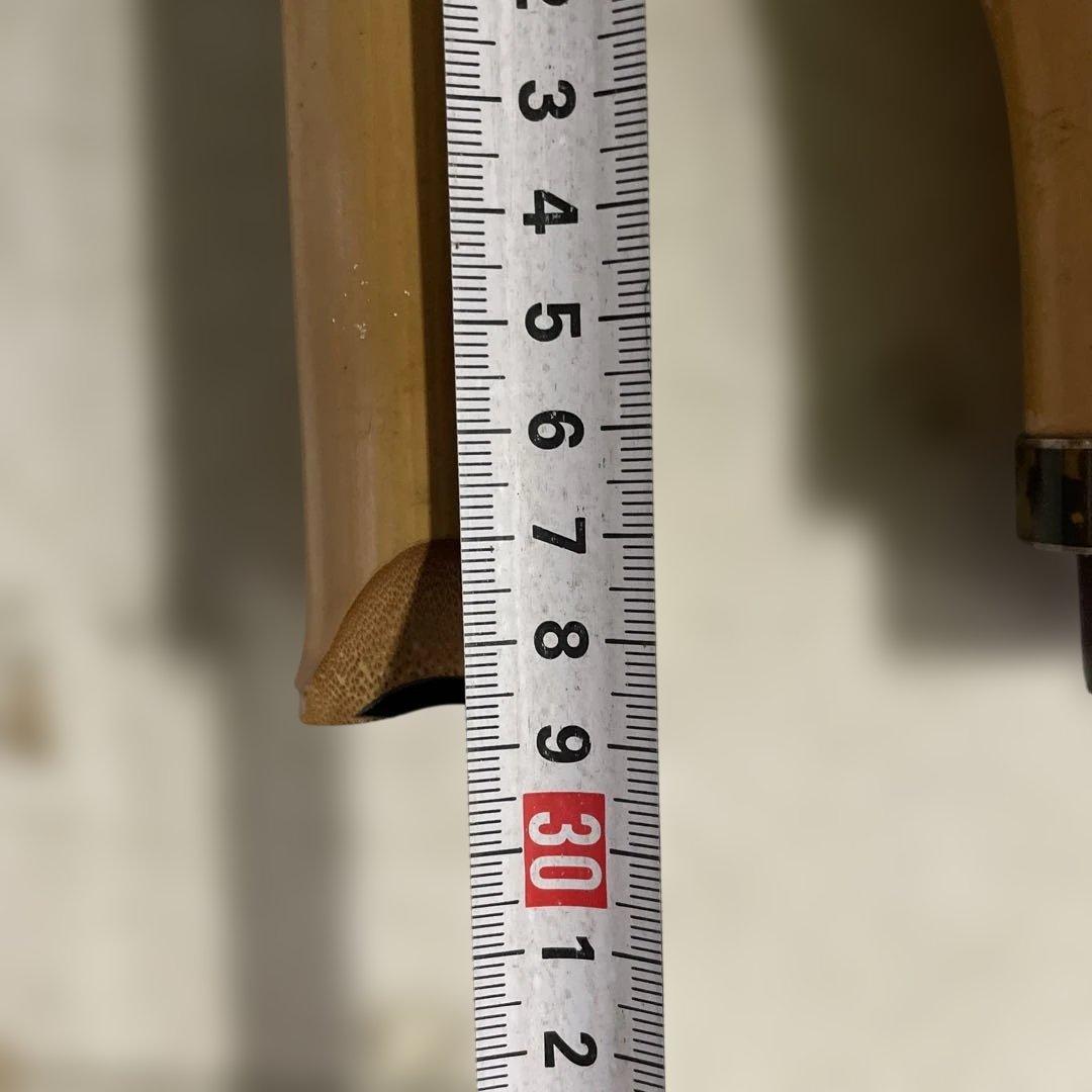 が*う様 尺八本体 竹製 革製キャップ付き 和楽器 音楽 管楽器 レトロ 小物