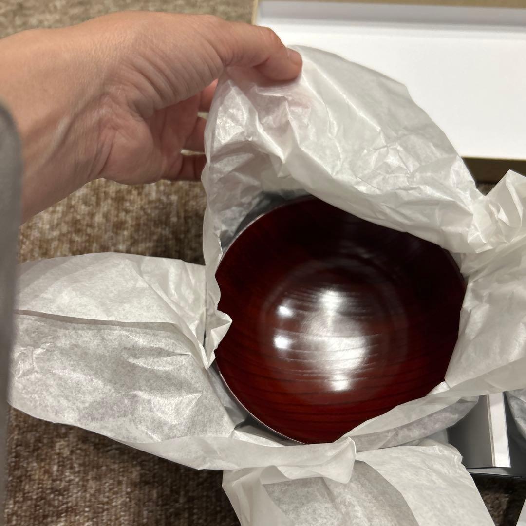 おおおかしっき　大尾嘉漆器　欅4.3羽反丼