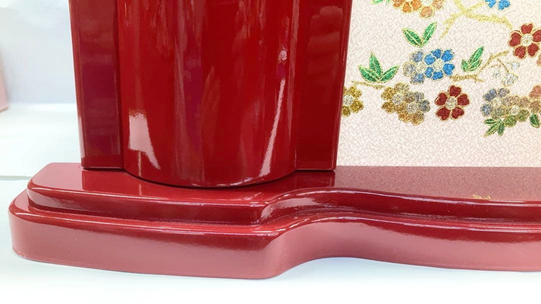 訳あり　雛人形　収納飾り台　朱赤　インテリア　和インテリア　和物　海外土産