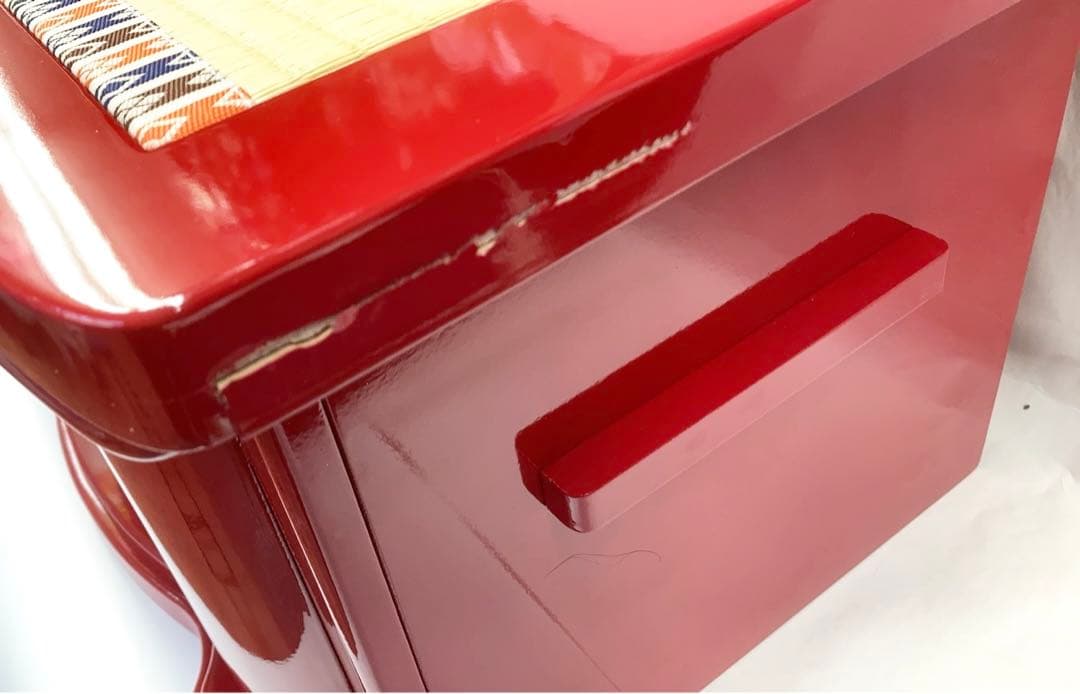 訳あり　雛人形　収納飾り台　朱赤　インテリア　和インテリア　和物　海外土産