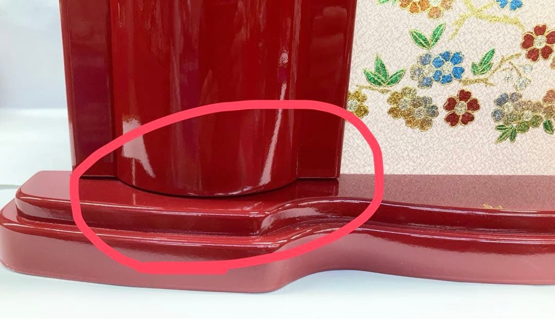 訳あり　雛人形　収納飾り台　朱赤　インテリア　和インテリア　和物　海外土産