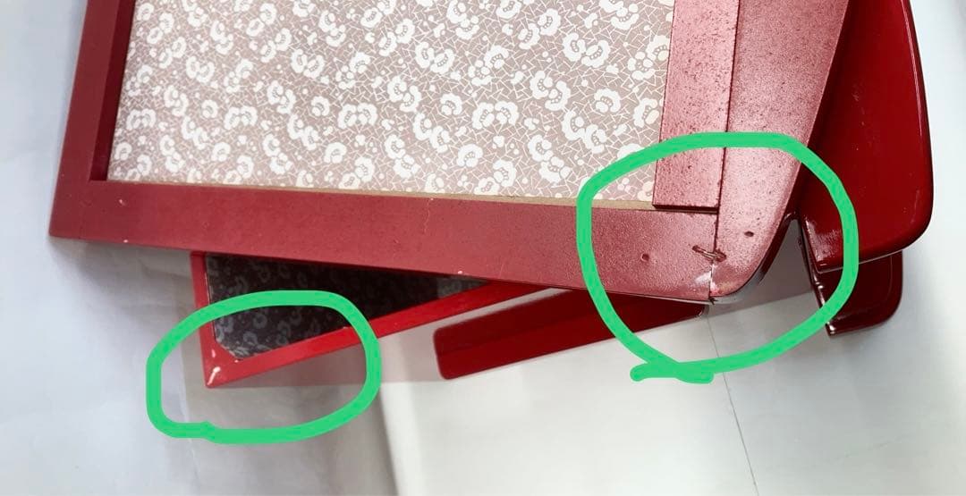 訳あり　雛人形　収納飾り台　朱赤　インテリア　和インテリア　和物　海外土産