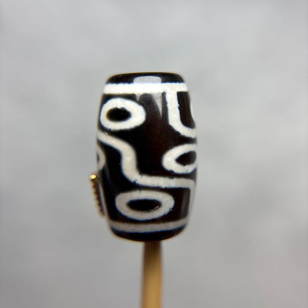 ありあページ瑪瑙　九眼天珠＋24金メッキ　3-329