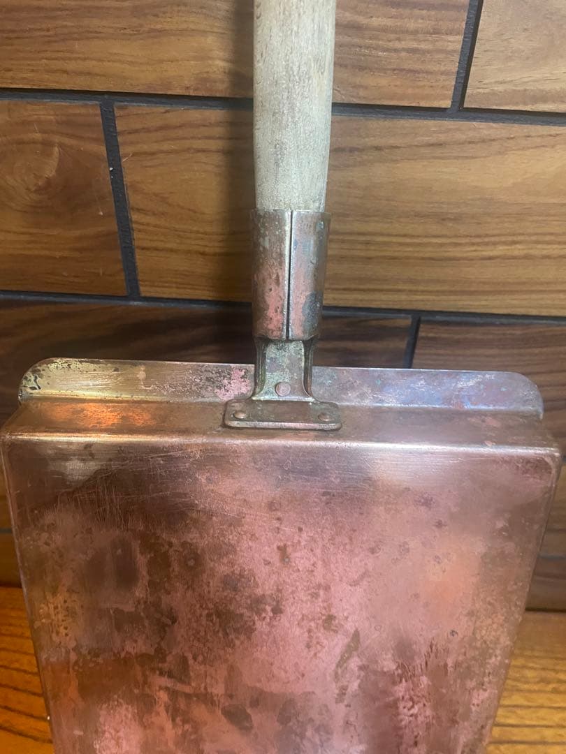 銅製 玉子焼き器 卵焼き器 木柄 レトロ キッチン用品 調理器具　特大