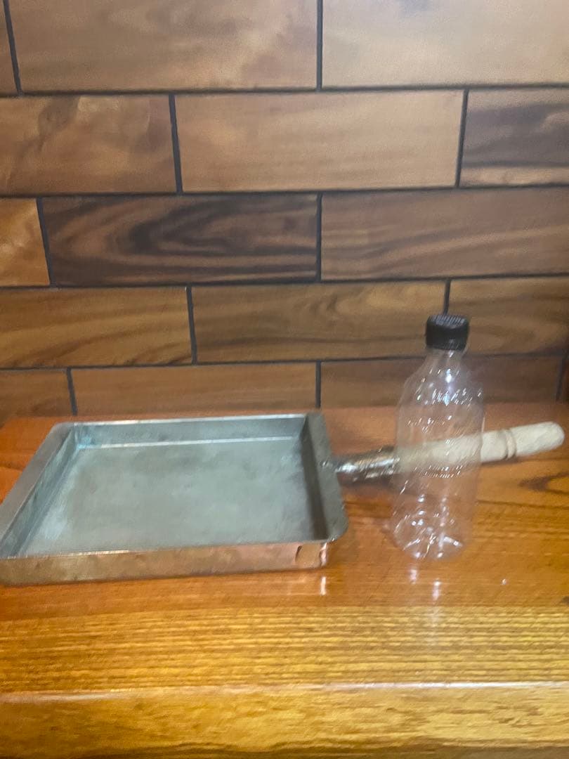 銅製 玉子焼き器 卵焼き器 木柄 レトロ キッチン用品 調理器具　特大