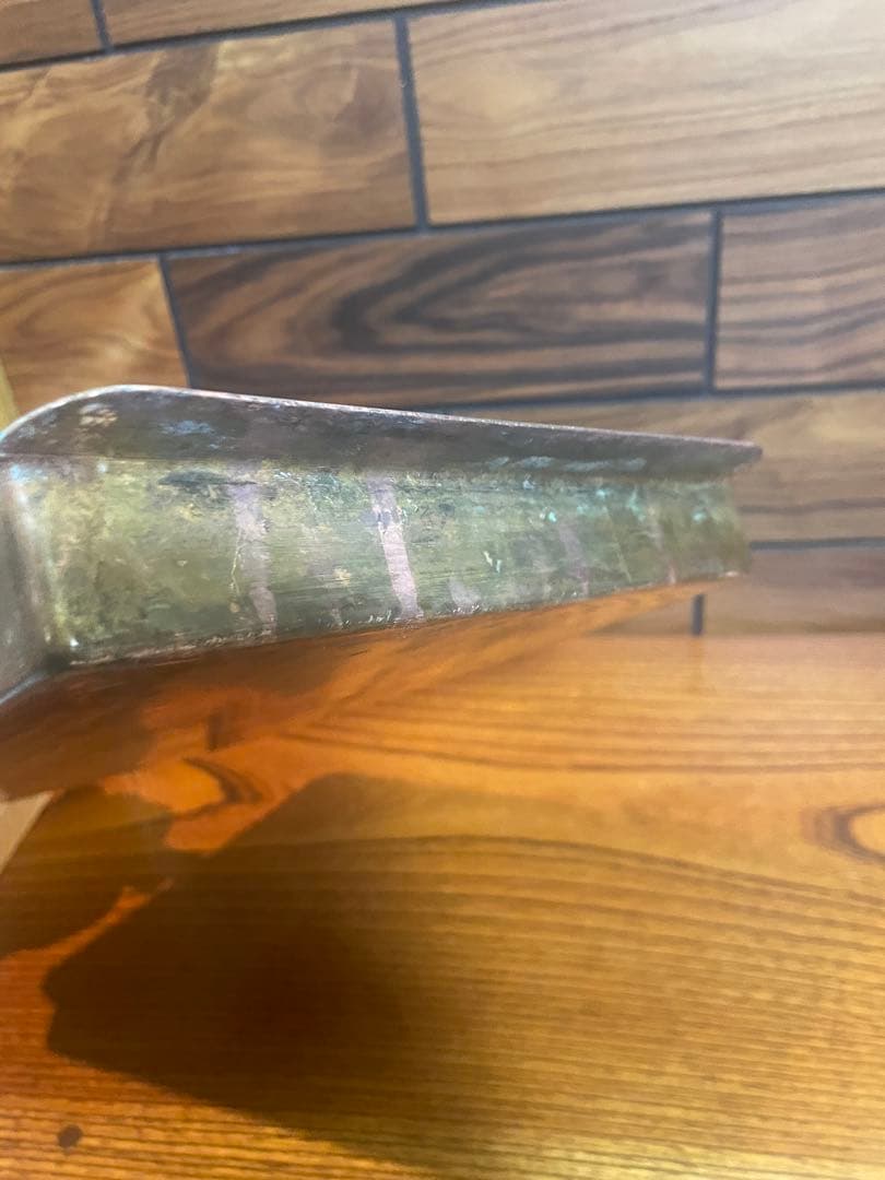 銅製 玉子焼き器 卵焼き器 木柄 レトロ キッチン用品 調理器具　特大