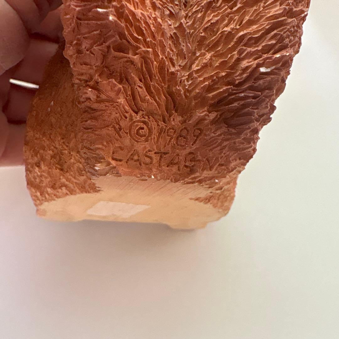 カスターニャ　 ウサギとリスの樹脂置物セット