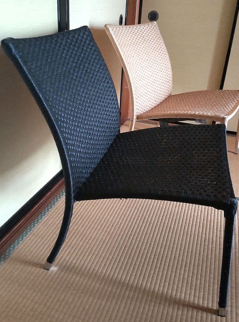 新品リゾートラタンチェア　ブラック　mikimokuセット2/2（一脚）