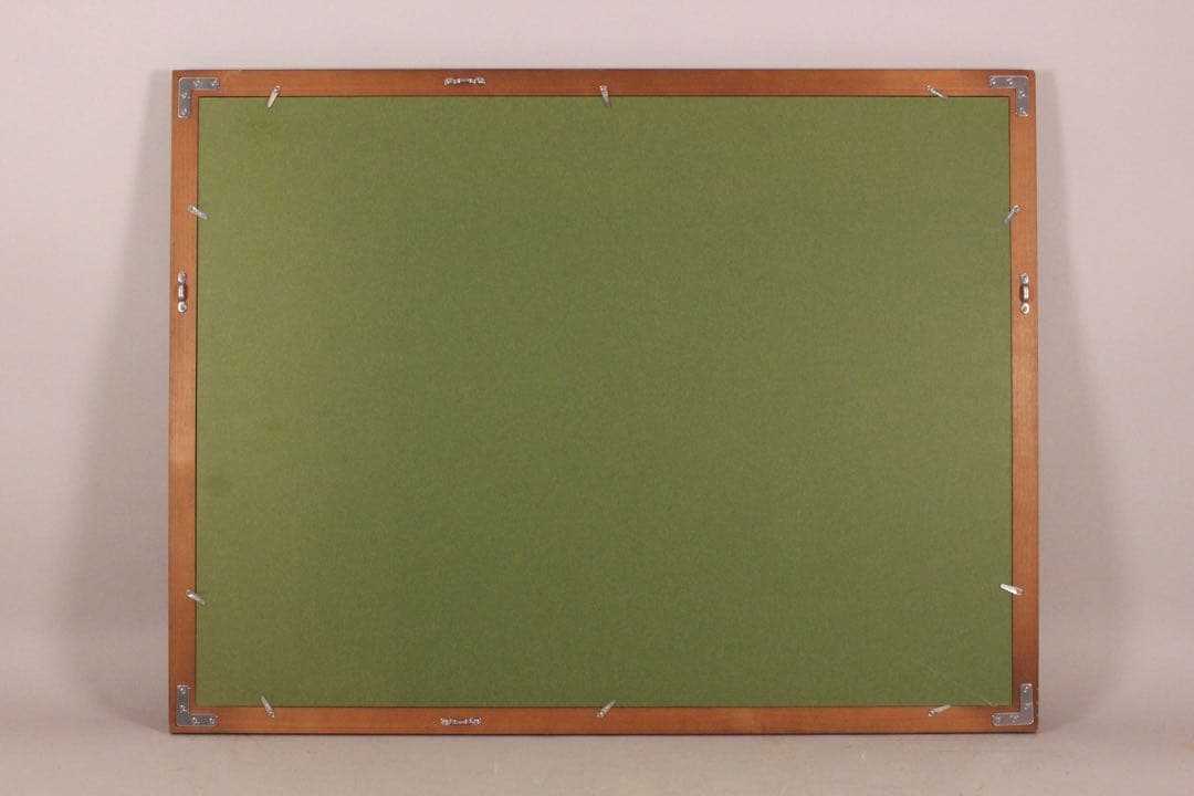 No4821 額装　根本啓　銅版画「雪原の教会」　直筆サイン　箱付　送料無料