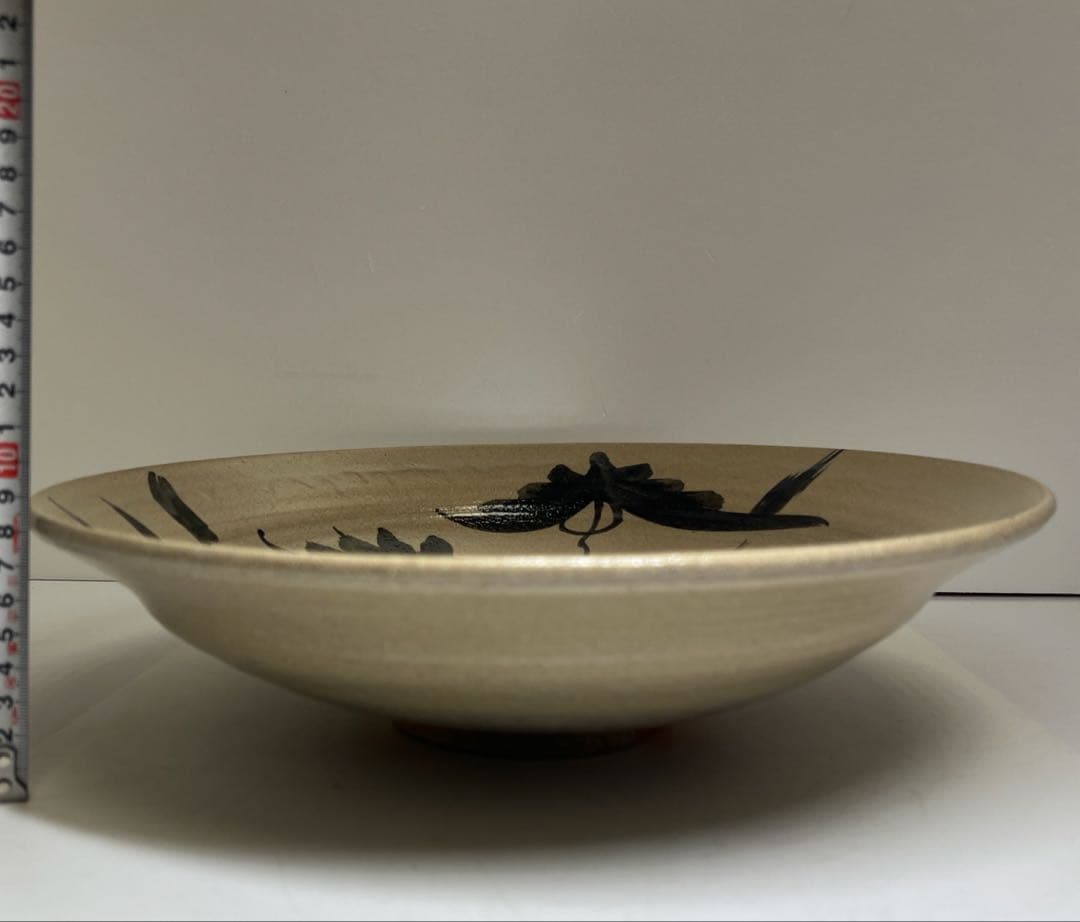 十三代　人間国宝　中里太郎右衛門大皿　共箱　直径約34.5㎝　東Y8-0408③