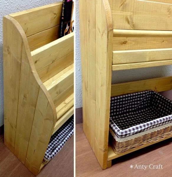 サイズオーダー可】【引取可能】絵本棚（面出し3段+棚1段）幅64cm DP/DP