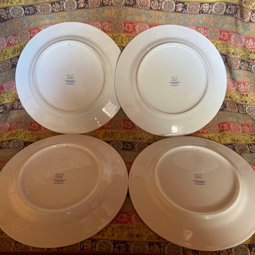 ワンランク上ヴィンテージリモージュ B&Co窯 バーナード 大皿4枚24×2cm