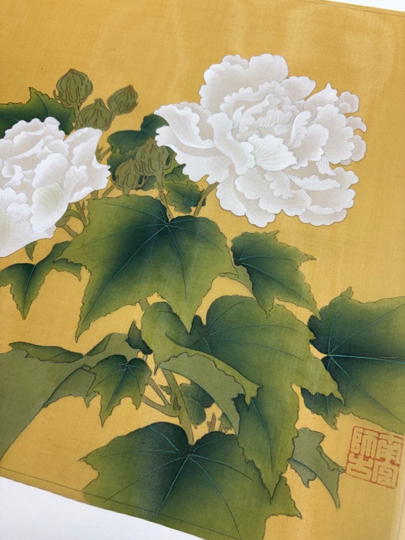 白芙蓉図　水墨画　肉筆絵画　宋画　模写