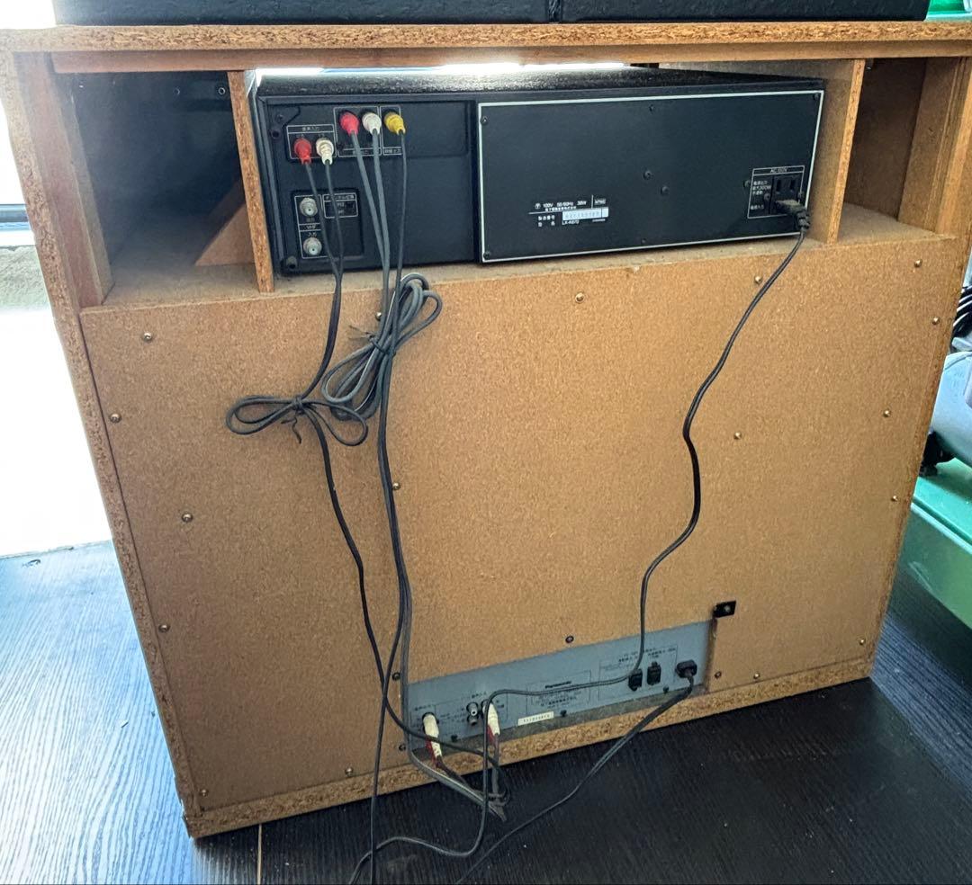 Panasonicレーザーカラオケ・カセット・スピーカーのセット　昭和レトロ