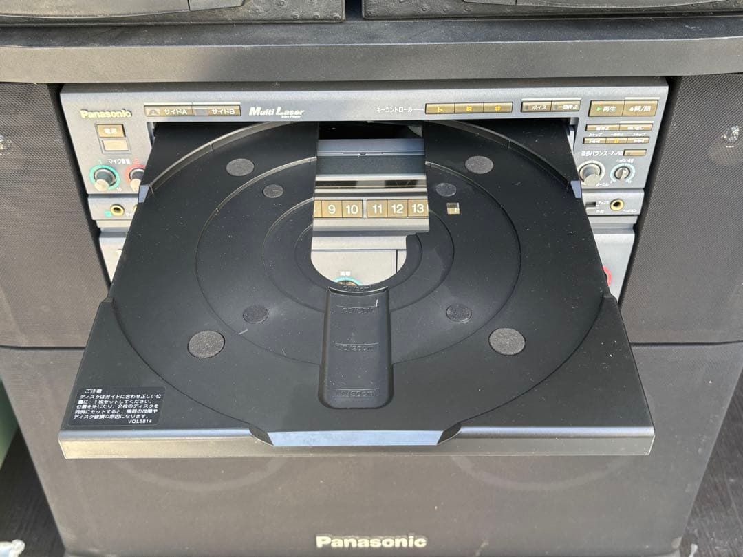 Panasonicレーザーカラオケ・カセット・スピーカーのセット　昭和レトロ