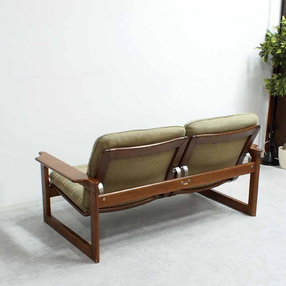 80s オールドカリモク 2人がけソファ ヴィンテージ ZR24536