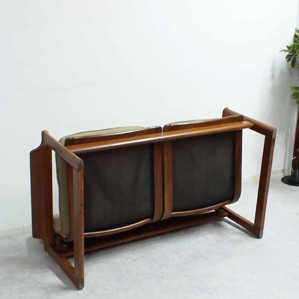 80s オールドカリモク 2人がけソファ ヴィンテージ ZR24536