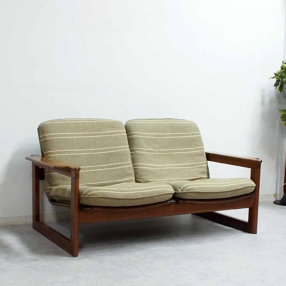 80s オールドカリモク 2人がけソファ ヴィンテージ ZR24536